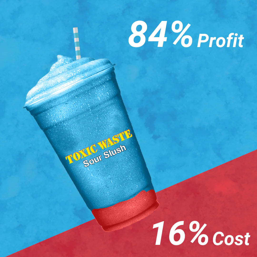 (NLA) Toxic Waste Hazardously Sour Blue Raspberry Fizzy Slush Syrup 10L BIB