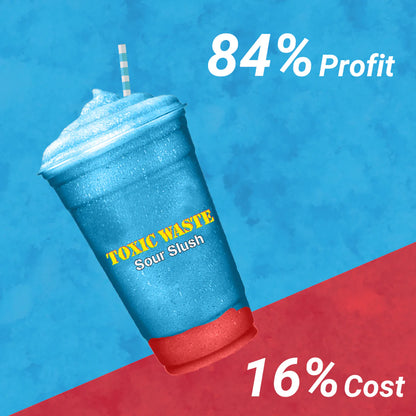 (NLA) Toxic Waste Hazardously Sour Blue Raspberry Fizzy Slush Syrup 10L BIB