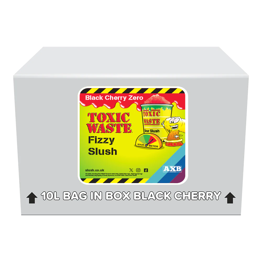 (NLA) Toxic Waste Hazardously Sour Cherry Fizzy Slush Syrup 10L BIB