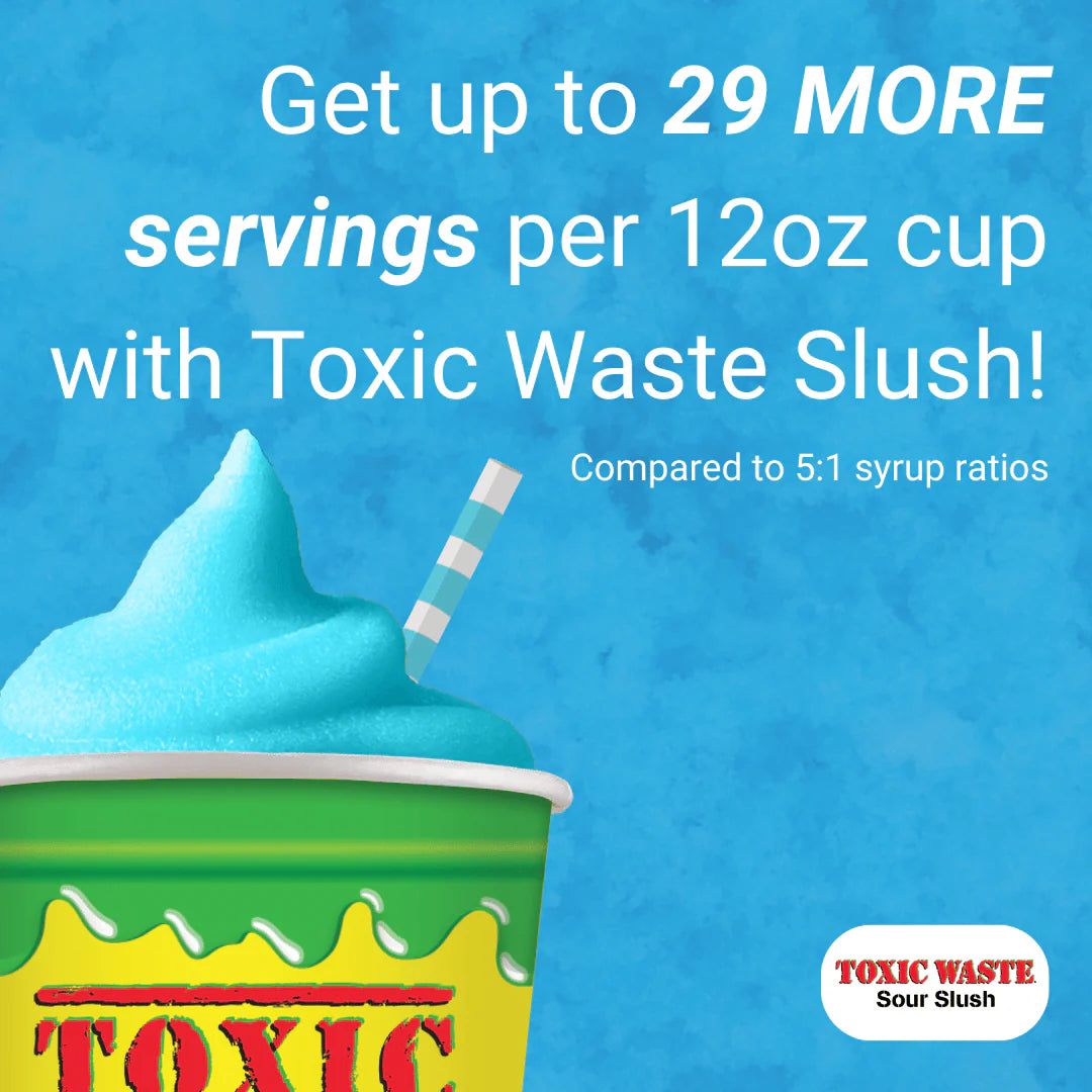 (NLA) Toxic Waste Hazardously Sour Blue Raspberry Fizzy Slush Syrup 10L BIB
