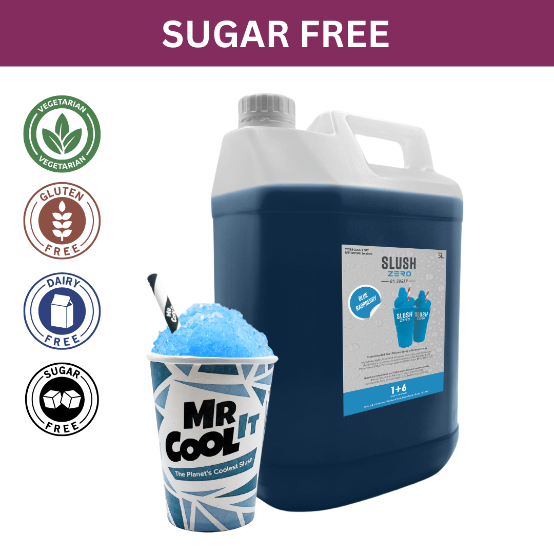 Blue Raspberry Slush Zero Syrup - Sugar Free.